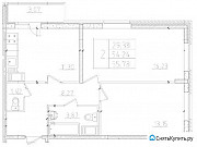 2-комнатная квартира, 56 м², 15/19 эт. Санкт-Петербург