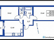 2-комнатная квартира, 50 м², 9/19 эт. Санкт-Петербург