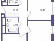 3-комнатная квартира, 77 м², 2/20 эт. Москва