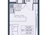 Студия, 20 м², 5/19 эт. Санкт-Петербург