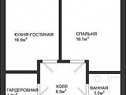 1-комнатная квартира, 51 м², 27/33 эт. Москва