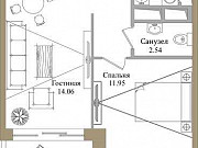 2-комнатная квартира, 44 м², 2/23 эт. Москва