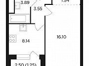 1-комнатная квартира, 34 м², 6/26 эт. Москва