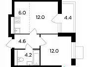 2-комнатная квартира, 40 м², 18/19 эт. Москва