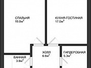 1-комнатная квартира, 51 м², 21/33 эт. Москва