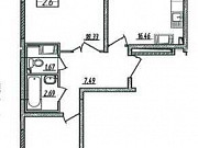 2-комнатная квартира, 63 м², 13/17 эт. Санкт-Петербург