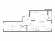 2-комнатная квартира, 55 м², 17/17 эт. Октябрьский