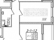 2-комнатная квартира, 66 м², 11/14 эт. Санкт-Петербург