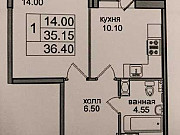 1-комнатная квартира, 37 м², 12/26 эт. Санкт-Петербург