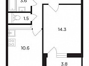 1-комнатная квартира, 39 м², 4/19 эт. Москва