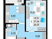 1-комнатная квартира, 38 м², 19/25 эт. Санкт-Петербург