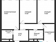 2-комнатная квартира, 76 м², 18/33 эт. Москва