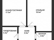 1-комнатная квартира, 51 м², 28/33 эт. Москва