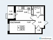 1-комнатная квартира, 36 м², 8/15 эт. Москва