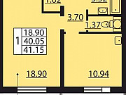 1-комнатная квартира, 42 м², 17/25 эт. Санкт-Петербург