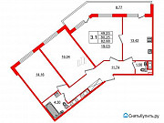 3-комнатная квартира, 80 м², 5/12 эт. Санкт-Петербург