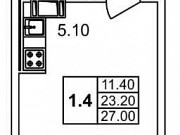 Студия, 27 м², 13/23 эт. Санкт-Петербург