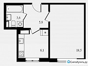 1-комнатная квартира, 36 м², 4/25 эт. Москва