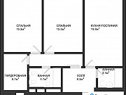 2-комнатная квартира, 76 м², 19/33 эт. Москва