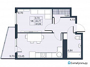 1-комнатная квартира, 33 м², 5/23 эт. Санкт-Петербург