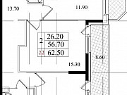 2-комнатная квартира, 56 м², 20/24 эт. Санкт-Петербург