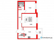 2-комнатная квартира, 52 м², 16/25 эт. Санкт-Петербург