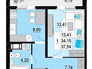 1-комнатная квартира, 37 м², 17/25 эт. Санкт-Петербург