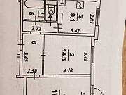 2-комнатная квартира, 55 м², 5/17 эт. Москва