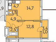 1-комнатная квартира, 42 м², 4/23 эт. Москва