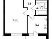 1-комнатная квартира, 35 м², 2/19 эт. Москва