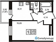 1-комнатная квартира, 33 м², 10/13 эт. Санкт-Петербург