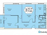 3-комнатная квартира, 72 м², 20/25 эт. Москва