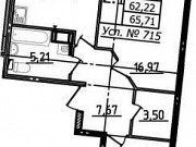 2-комнатная квартира, 65 м², 11/15 эт. Санкт-Петербург