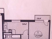 1-комнатная квартира, 38 м², 3/3 эт. Малино