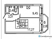 1-комнатная квартира, 34 м², 12/16 эт. Санкт-Петербург