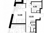 2-комнатная квартира, 80 м², 2/22 эт. Москва