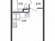 1-комнатная квартира, 23 м², 20/22 эт. Москва