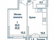 1-комнатная квартира, 40 м², 22/24 эт. Москва