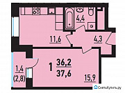 1-комнатная квартира, 37 м², 16/25 эт. Москва