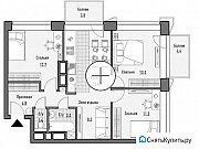 3-комнатная квартира, 74 м², 16/21 эт. Москва