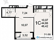 1-комнатная квартира, 46 м², 13/17 эт. Рязань