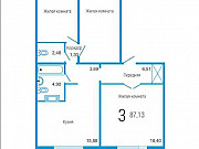 3-комнатная квартира, 87 м², 2/10 эт. Челябинск