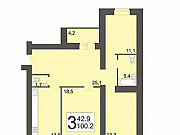 3-комнатная квартира, 100 м², 6/13 эт. Засечное