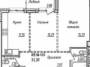 2-комнатная квартира, 51 м², 9/10 эт. Барнаул