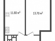 1-комнатная квартира, 36 м², 2/17 эт. Пермь