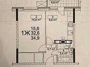 1-комнатная квартира, 37 м², 4/12 эт. Тверь