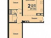 3-комнатная квартира, 61 м², 6/21 эт. Челябинск