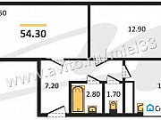 2-комнатная квартира, 54 м², 9/17 эт. Владимир