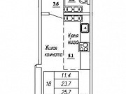 Студия, 25 м², 15/16 эт. Киров