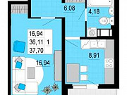 1-комнатная квартира, 37 м², 11/25 эт. Санкт-Петербург